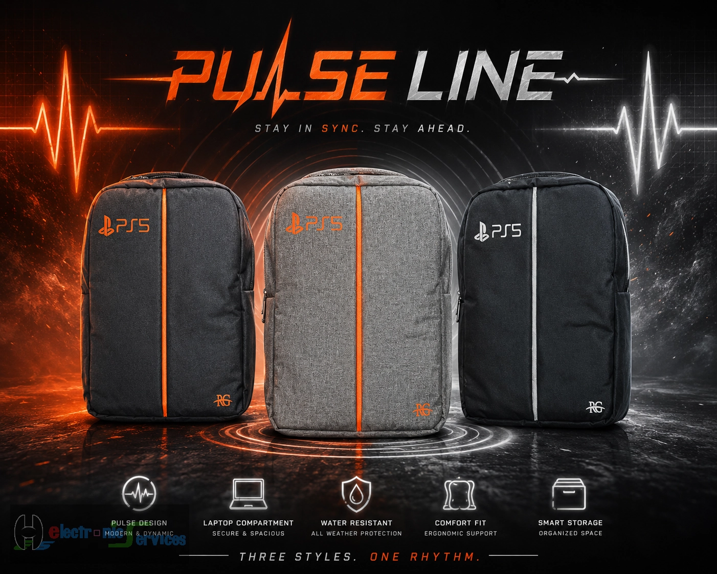 PS5 Pulse Line Backpack Bag