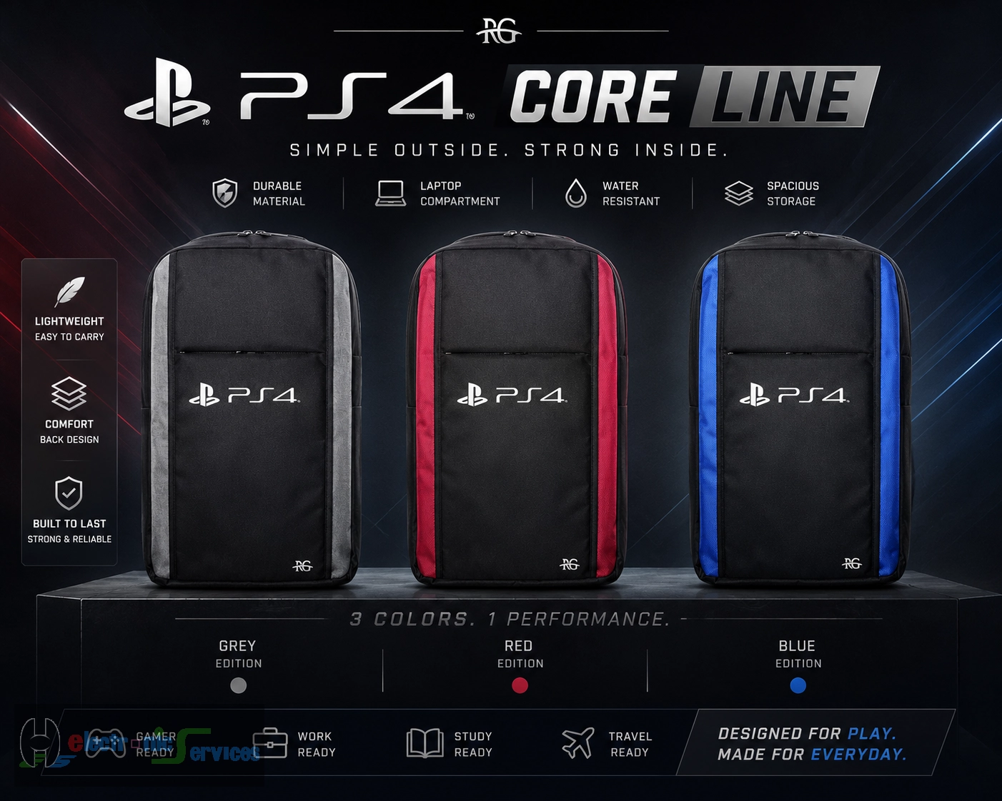 PS4 Core Line Backpack Bag