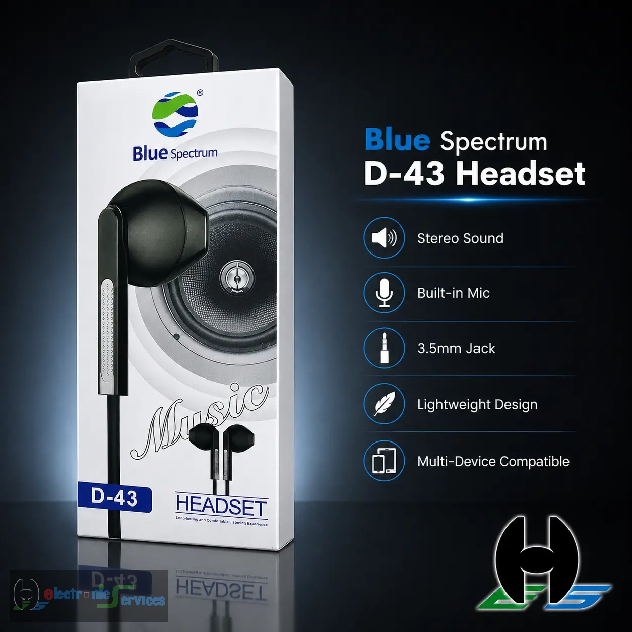 Blue Spectrum D-43 Headset
